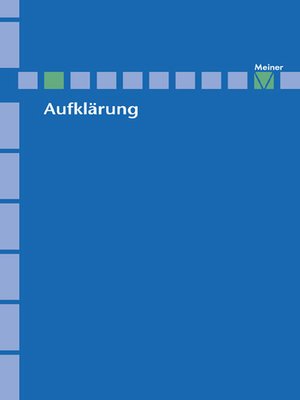 cover image of Aufklärung, Band 12/2